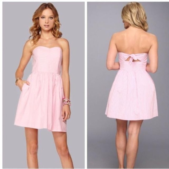 Lilly Pulitzer Pink Strapless Dress Size 0 - Picture 4 of 4